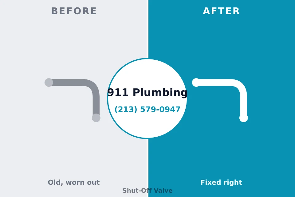 Before and after: plumbing repair Fort Washington, PA